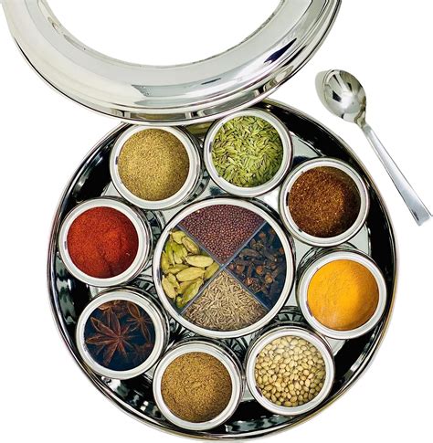 spice box stainless steel|masala dabba spice box.